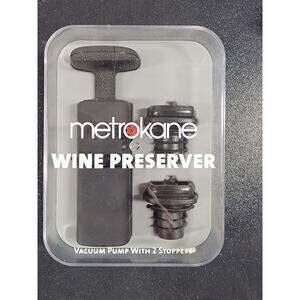 Metrokane Wine Preserver - Vacuum Pump with 2 Stoppers